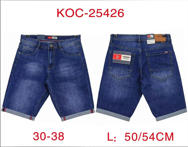 Spodenki męskie jeans Roz 30-42, 1 Kolor Paczka 10 szt